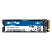 SSD накопитель Smartbuy Stream E14 512GB TLC NVMe PCIe3 SBSSD512-STE14-M2